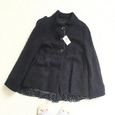 JPN Navy Boucle Short Coat - Pre-Owned