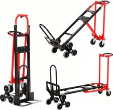 3in1 Convertible Aluminum Hand Truck Stair Climber Folding Dolly Cart Heavy Duty