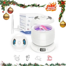 Ultrasonic Retainer Cleaner Machine for Night Guards Braces, Aligner, Toothbrush