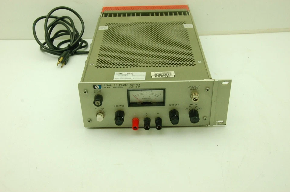 HP 6281A DC Power Supply 0-7.5V 0.5A - Image 2 of 3