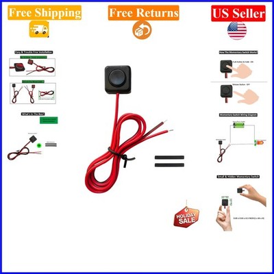 Mini 12V/24V Momentary Push Button Switch Surface Mount, No Drilling