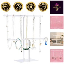 Modern Jewelry Display Stand - Clear Acrylic Holder for Elegant Organization