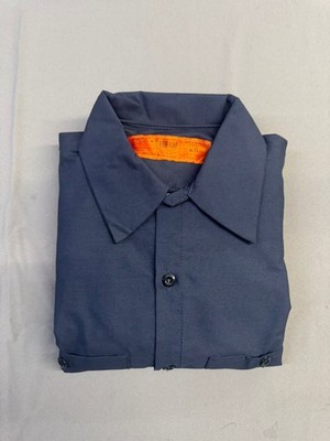 Red Kap Men's Enhanced Visibility Industrial Long Sleeve Work Shirt, Navy