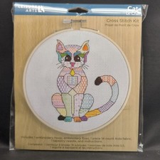 CAT Counted Cross Stitch Kit 52947 by Leisure Arts Complete Kit