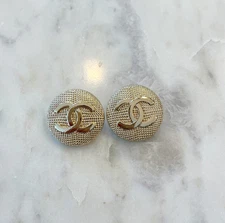 Designer CC Gold Button | 2pcs STAMPED