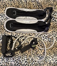 Set Of Fitness Gear Ankle Wrist Weights And Gray Resistance Band