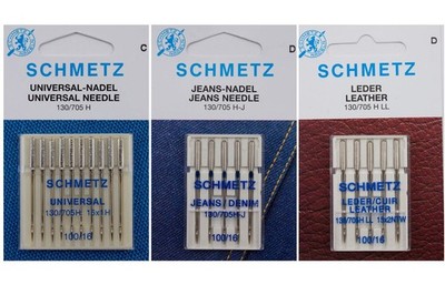20 Schmetz Nadeln für Nähmaschine (Universal 100 / Leder 100 / Jeans 100)