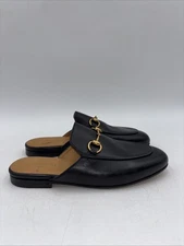 Gucci Princetown Horsebit Womens Mules Slippers Black Size 34