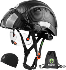 Safety Hard Hat with Tinted Clear Visor Vented Construction Helmet Cascos De C
