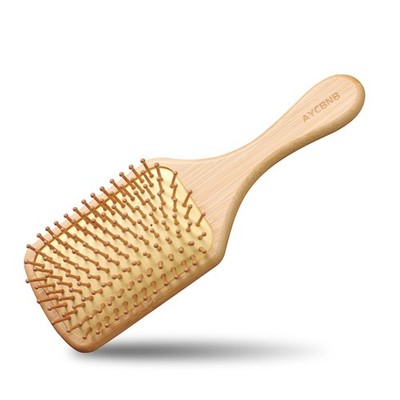 Bamboo Hair Brush with Natural Bristles - Detangling 1 Piece,