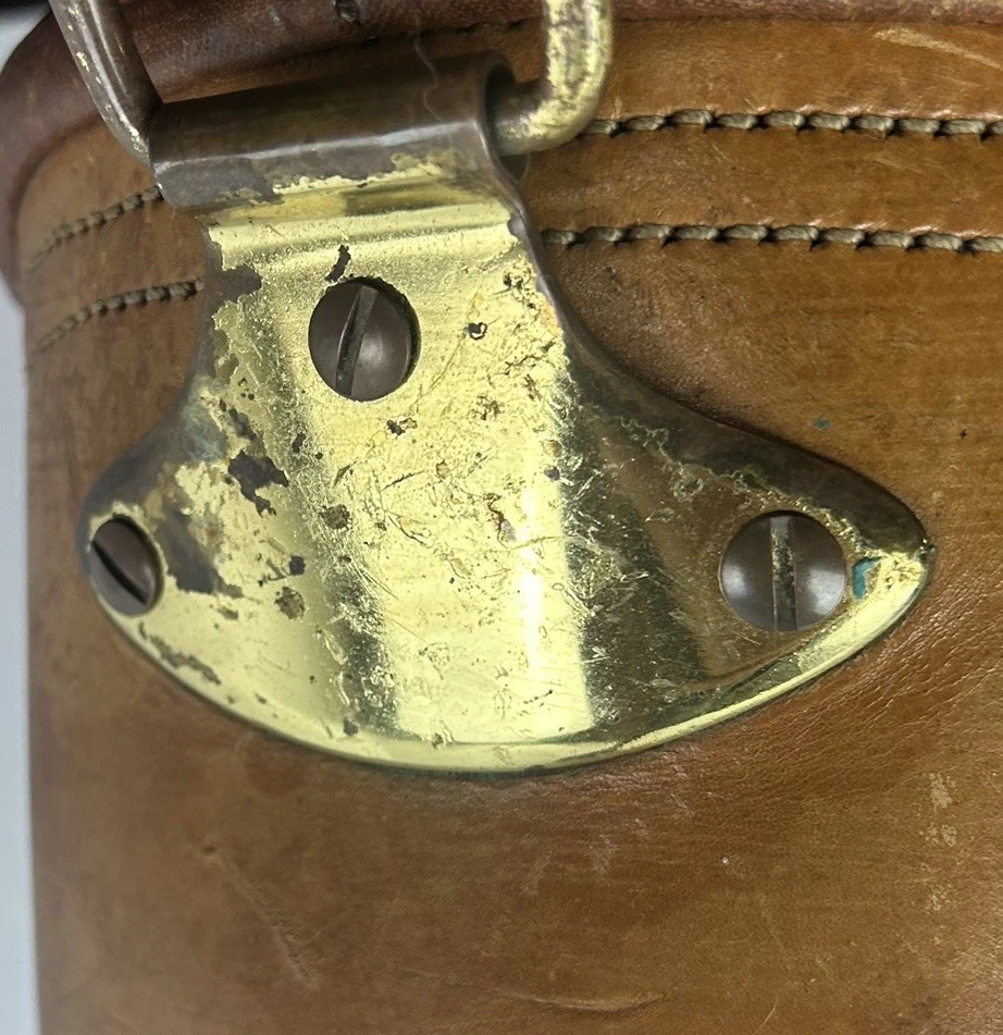 Bolsa de golf vintage de cuero hecha a mano en EE. UU. edición limitada envejecida antigua Foto 3 de 4