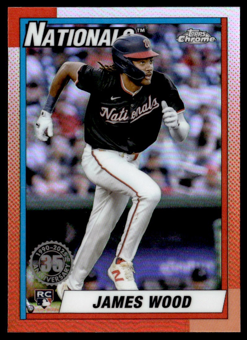 James Wood 2025 Topps Chrome 1990 Topps Baseball 35th Anniversary #90CB-15