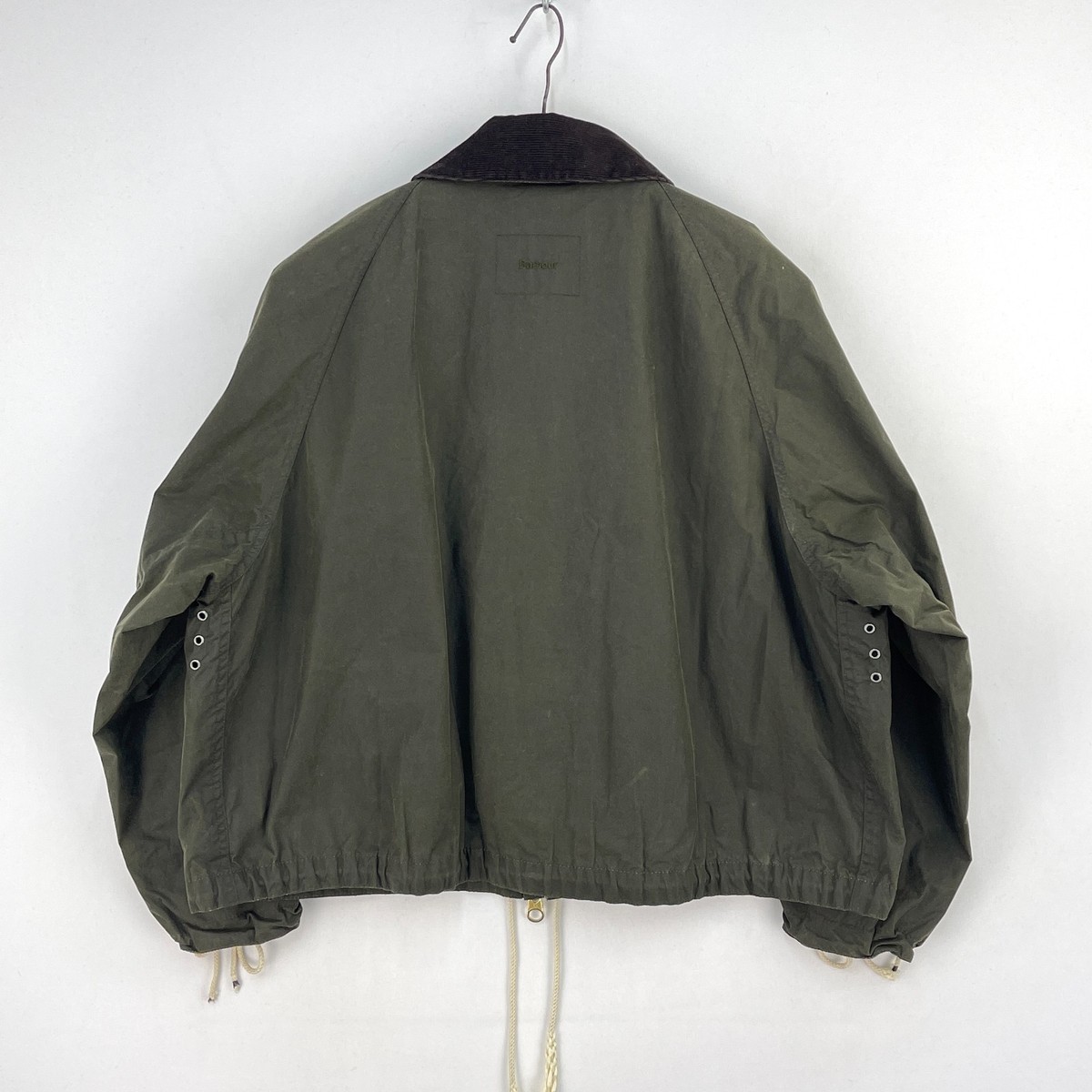 Barbour Alexa Chung Margot Wax Jacket Womens 18 Green Cropped