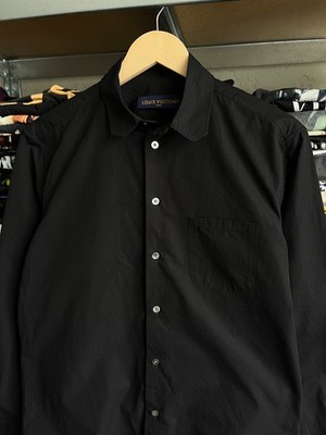 Louis Vuitton ブラック ボタンアップシャツ Louis Vuitton Men's Button Up Shirt Black Designer Classic Luxury