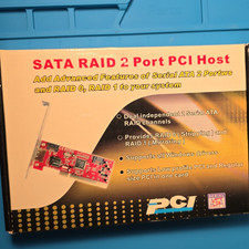 Vintage SIIG SATA RAID 2-Port PCI Controller Card RAID 0/1 SC-SAEP12-S1