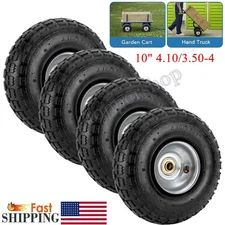 1-4X 10" 4.10/3.50-4 Tire and Wheel Replacement Heavy Duty Pneumatic Wheel Tires