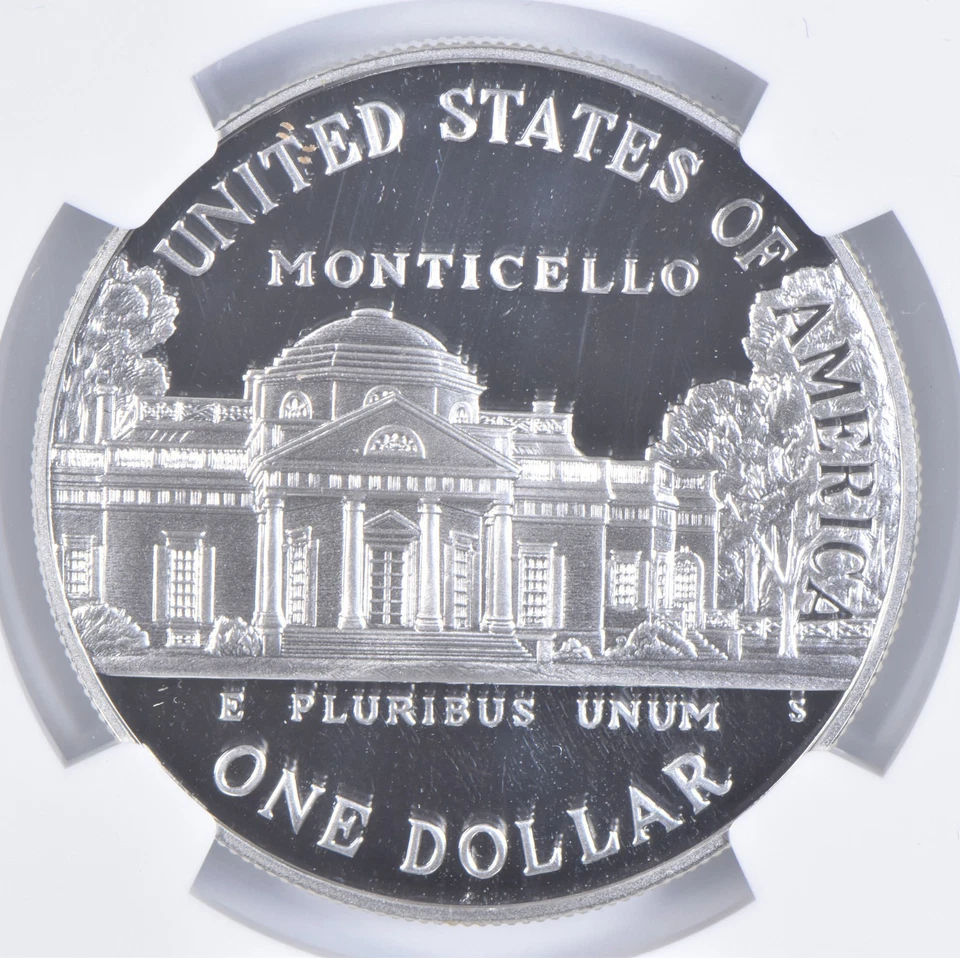 PF70 1993-S UC Thomas Jefferson Commemorative Silver Dollar NGC - Image 4 of 4