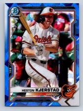 2021 Bowman Chrome Sapphire Heston Kjerstad BCP138 Baltimore Orioles