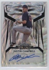 2023 Leaf Metal Auto Silver Wave 2/9 Justin Campbell #BA-JC3 Auto 4z8