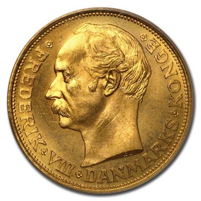 1910 Denmark Gold 20 Kroner Frederik VIII MS-66 PCGS | eBay