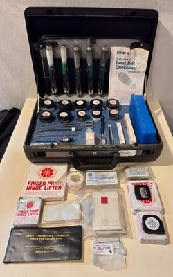 Sirchie LPS800 Latent Fingerprint Kit Samsonite Case with Sealed Keys 8 Powders