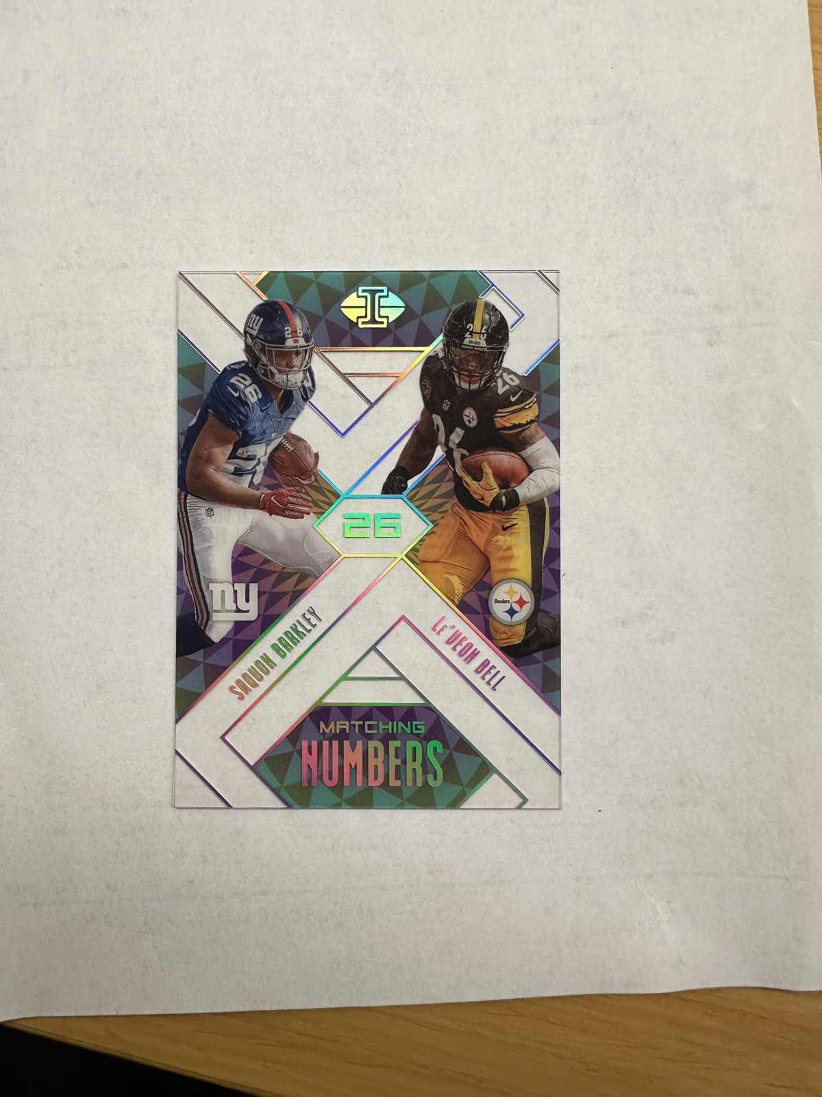 2018 Panini Illusions #12 Le'Veon Bell / Saquon Barkley Matching Numbers