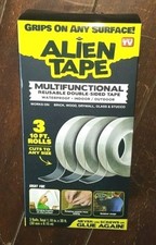 Alien Tape Multifunctional Reusable Double Sided Tape 3 x 10ft Rolls 