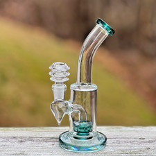 Tubo de agua de vidrio de 6 pulgadas burbujeador de vidrio grueso cachimba portátil colores surtidos