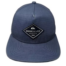 Quiksilver New Era 9FIFTY Snapback Hat Blue White OS Cotton Diamond Patch Logo