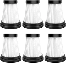 6 Pack Replacement Filter Compatible with MOOSOO K12 K12 Pro K13 Cordless