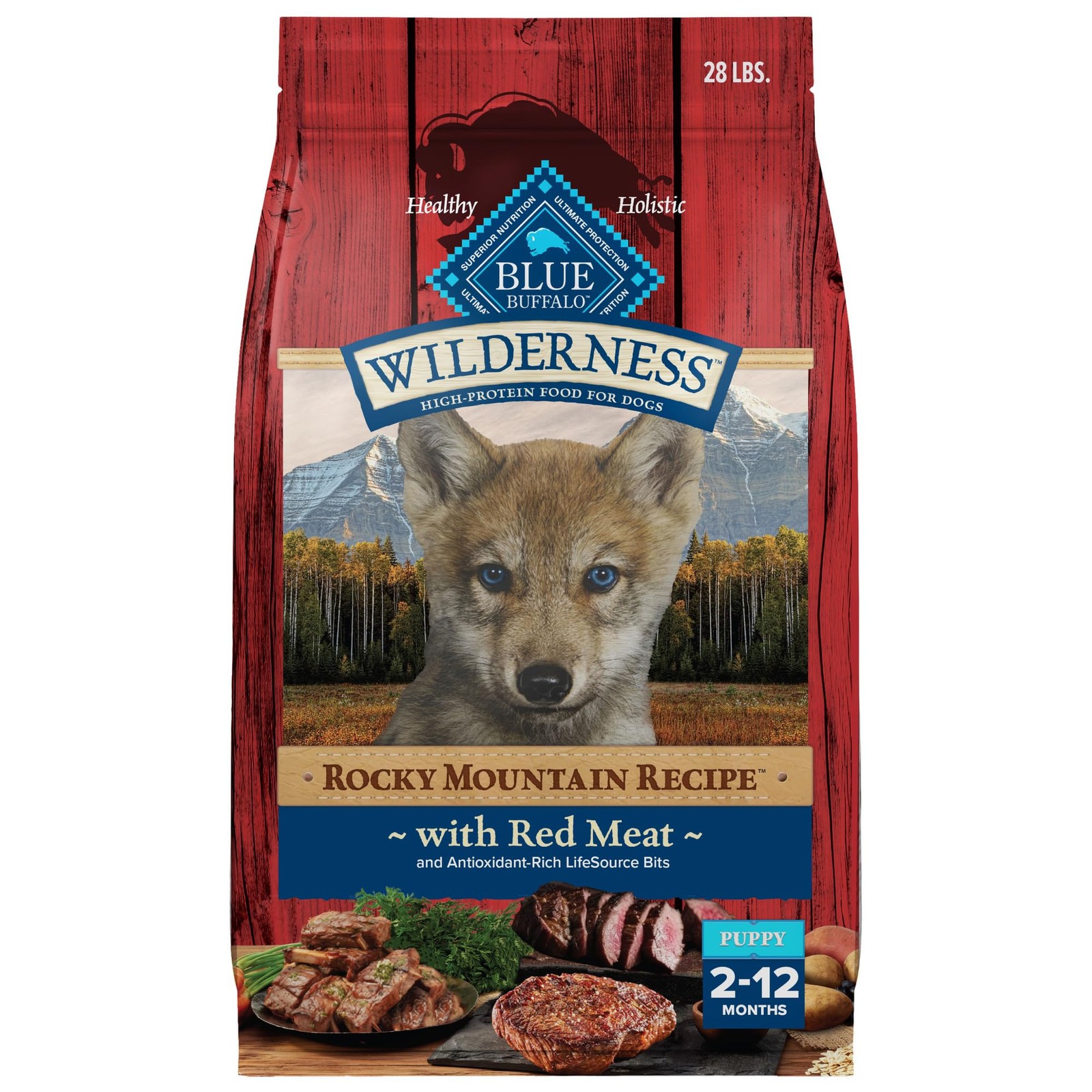 Puppy High Protein Rocky Mountain Red Meat Blue Buffalo Wilderness
