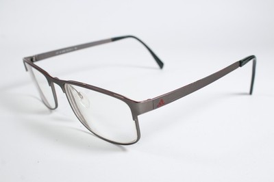 Adidas Brille a17 Herren Grau Vollrand Metall Eyewear Brille Brillengestell 55mm