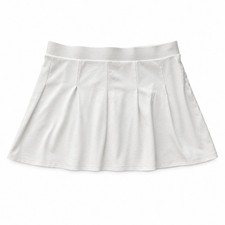 Wild Fable Womens L White Pleated Mini Skater Skirt Stretch Casual Preppy