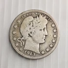 1913  Barber Quarter 90% Silver