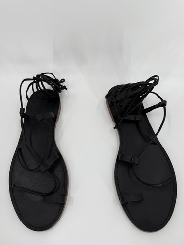 Sandalia con cordones Madewell The Carrie cuero negro gladiador para mujer talla 10 - Imagen 7 de 12