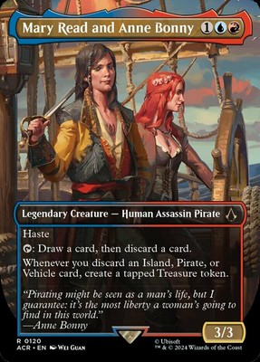 1x Mary Read and Anne Bonny ~~ Borderless - Foil NM-Mint, English Universes Beyo