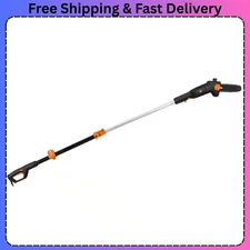 NEW Durable 8in Electric Telescoping Pole Saw 6-Amp Extendable Tree Trimmer Tool