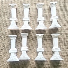 8 Vintage 1970s Wilton Rare Roman Arched Pillars Wedding Cake Columns 4.5"