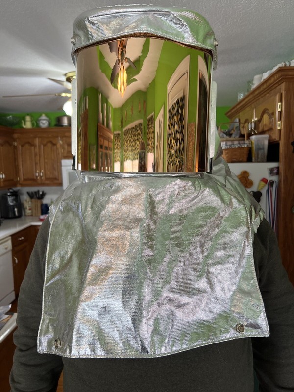 Aluminized Fire Fighter’s Hood with Gold Plated Visor