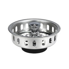 Danco 80900 Basket Strainer with Rubber Stopper, Chrome