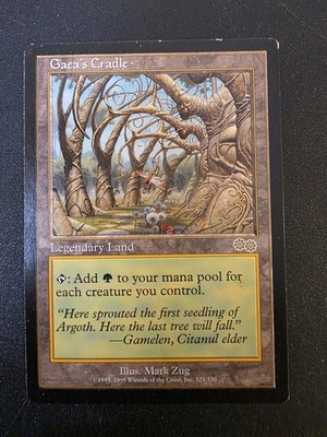 Gaea's Cradle Urza's Saga Legendary Land Green Rare Mark Zug 321