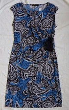 The Limited Dress Blue Black White Workwear Career Casual Women's Size L New 