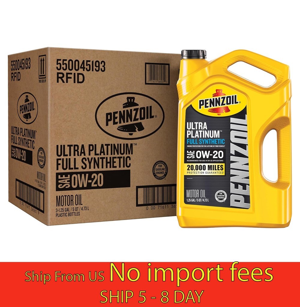 Ultra Platinum Full Synthetic 0w-20 Motor Oil, 5 Quart (3 Pa