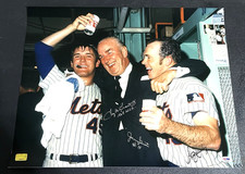Tug McGraw & Grote 1969 Mets WS Signed 16x20 Original Kalinsky Photo - PSA/Dna