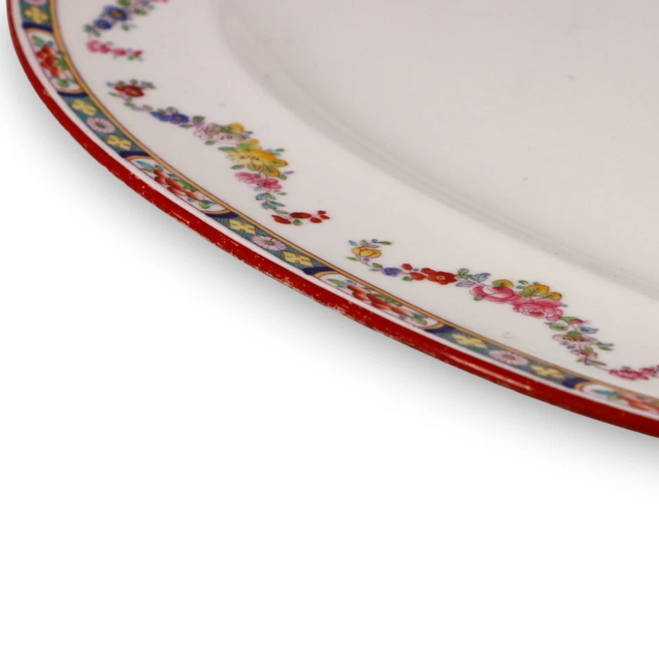 Plato para servir Mintons Minton Rose A4807 liso 17" ovalado Inglaterra 1904-1912 Foto 3 de 4