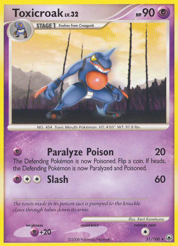 Toxicroak (31/100) [Diamond &amp; Pearl: Majestic Dawn] Lightly Played