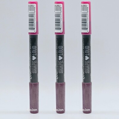Lot Of 3 NYX Professional Makeup Shape Loud Lip Liner Duo Its A Lewk Pink Purple