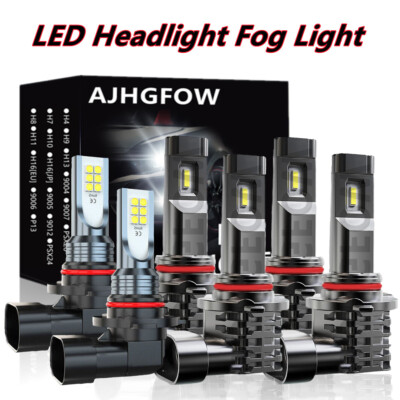 For Chevy Silverado 1500 2500 HD 2003-2006  - White LED Headlight Bulb+Fog Light