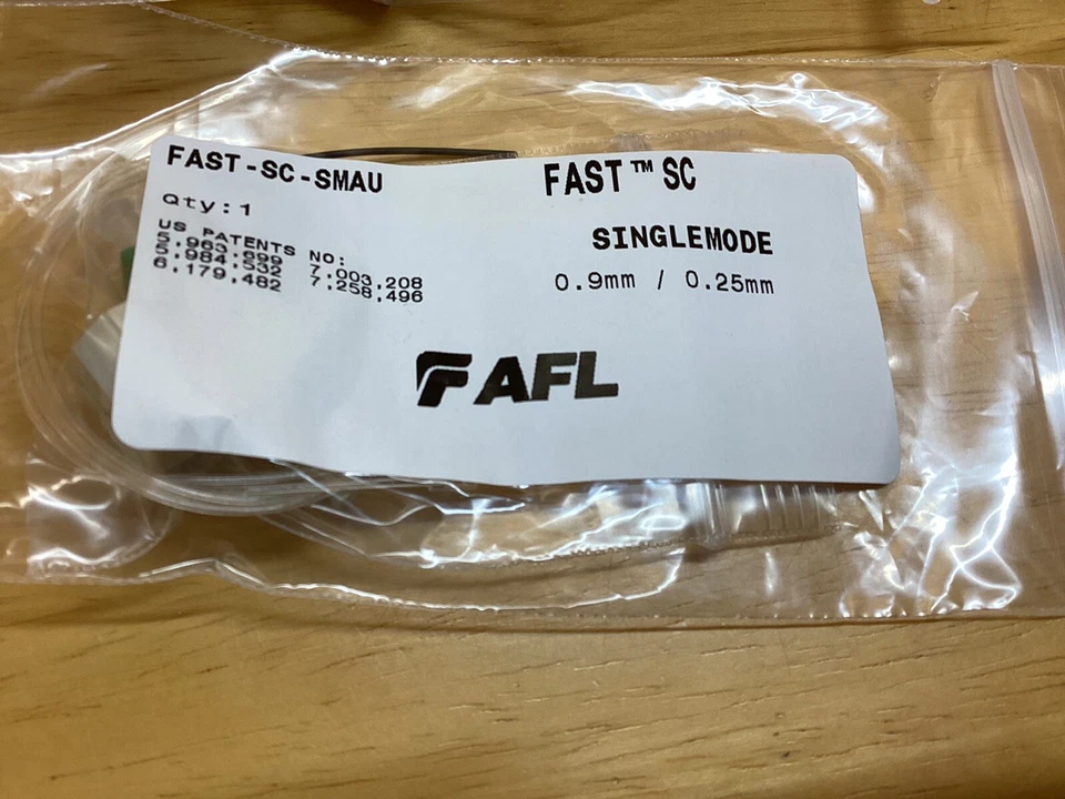 AFL FAST-SC-SMAU FastConnect SC APC Singlemode Fiber Optic Connectors Bag Of 12 - Image 2 of 3