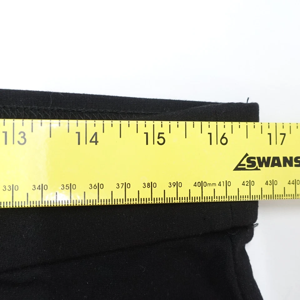 Christian Siriano Pants Women's Large Black Stretch Elastic Waist Straight Leg - Image 4 of 4